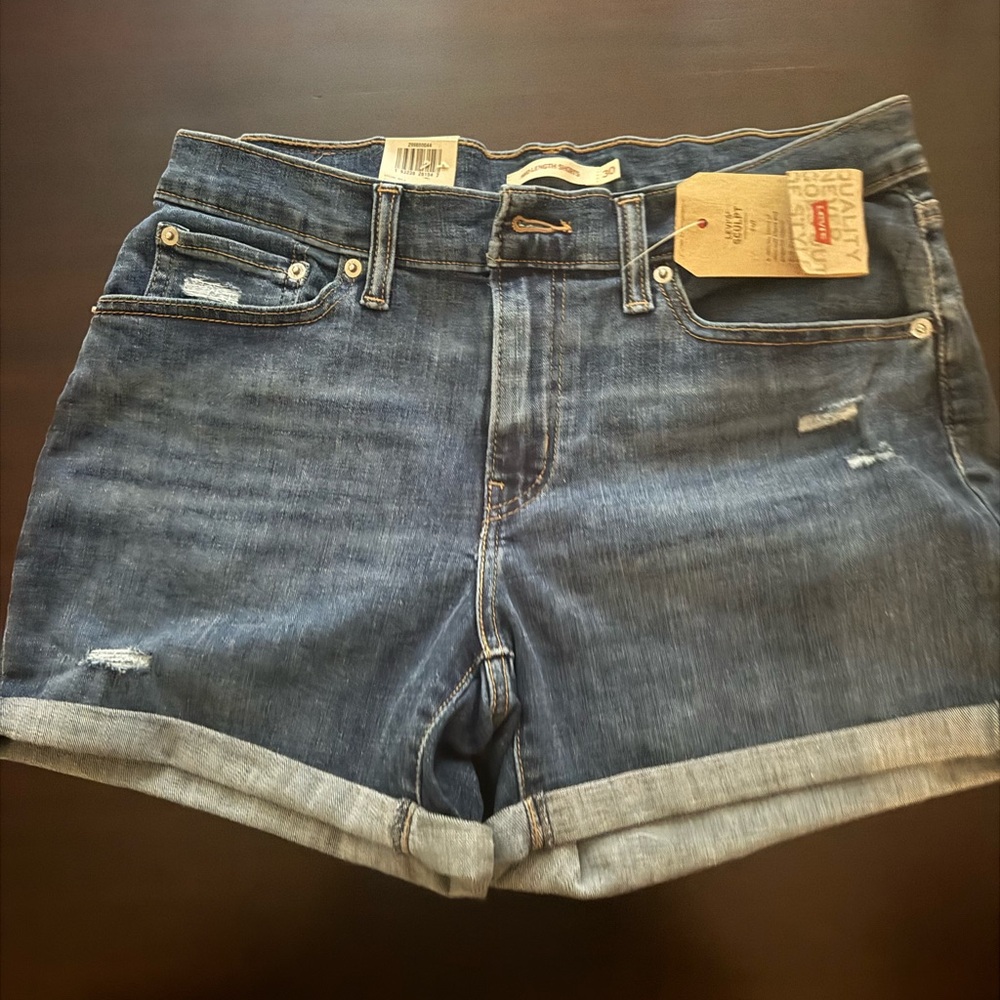 Levi's Dark Blue Jean Shorts